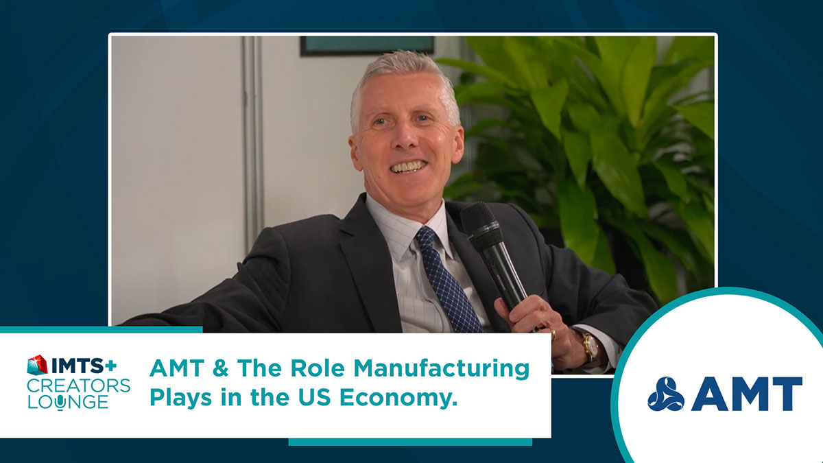 Doug Woods of AMT at the IMTS+ Creators Lounge