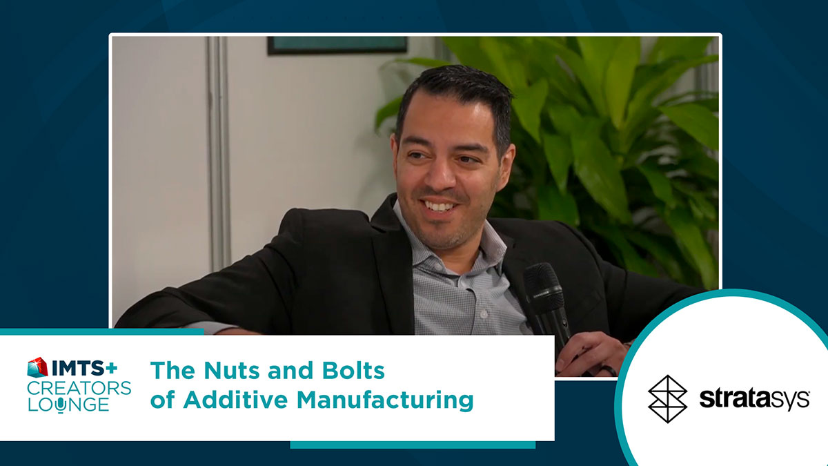 Fadi Abro of Stratasys at the IMTS+ Creators Lounge